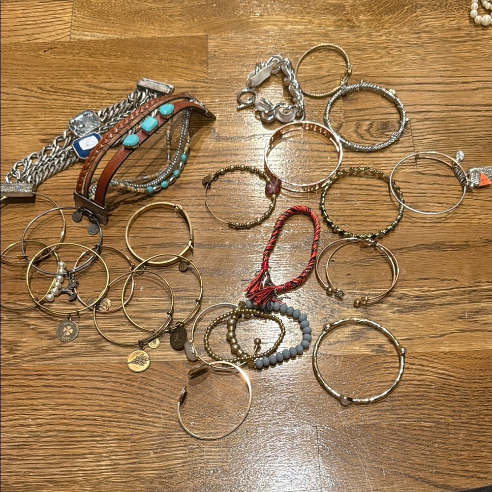 25 bracelet bundle costume Jewlery Alex and Ani and Kate spade included